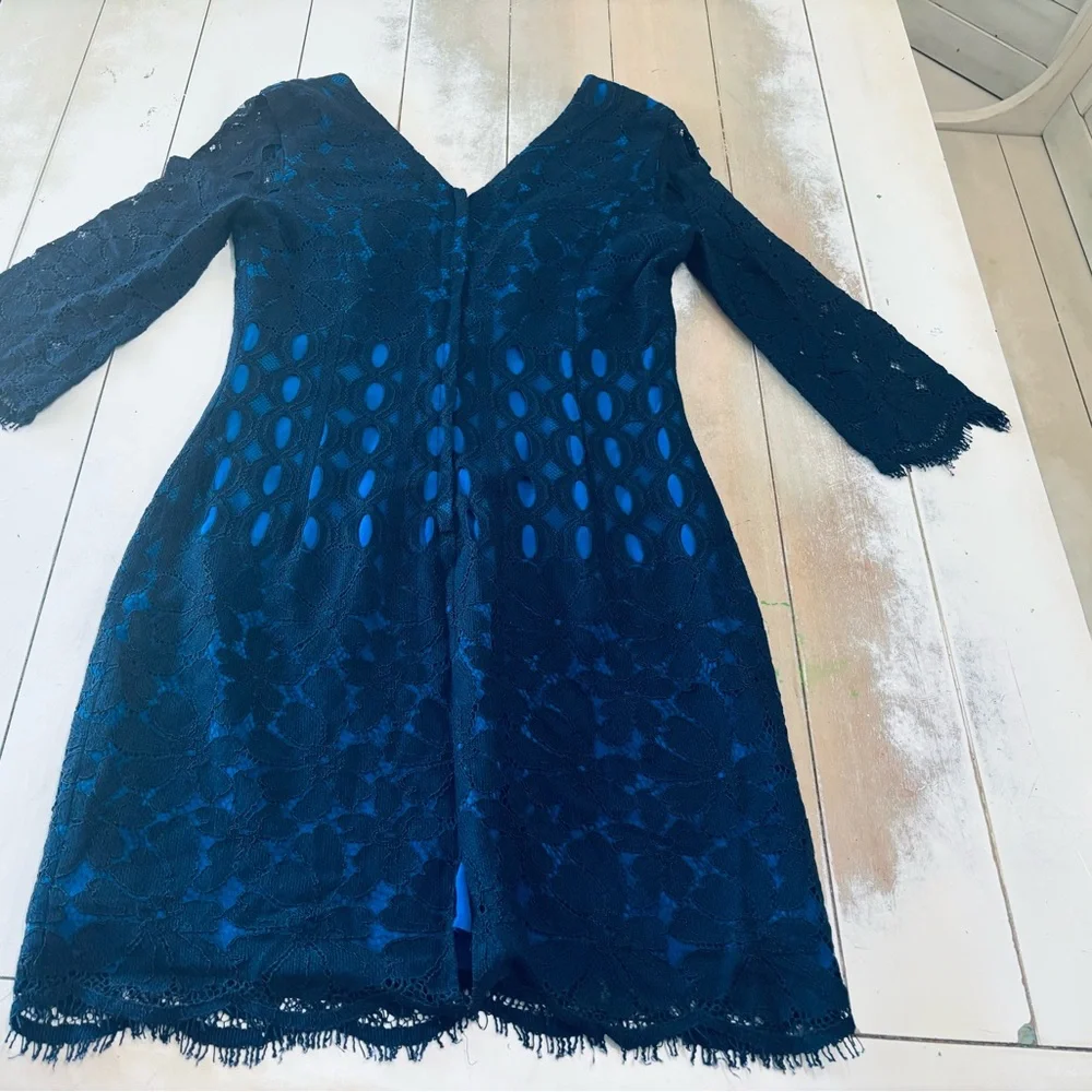 Lilly Pulitzer Macon Whitaker lace tunic dress in navy - Picture 8 of 9